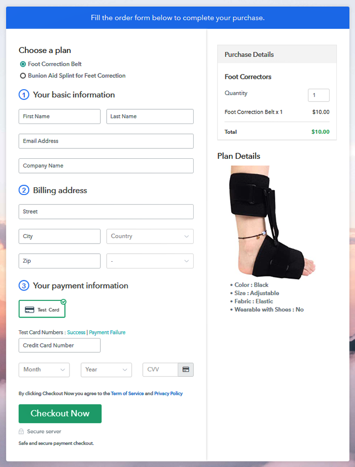 Multiplan Checkout to Sell Foot Correctors Online