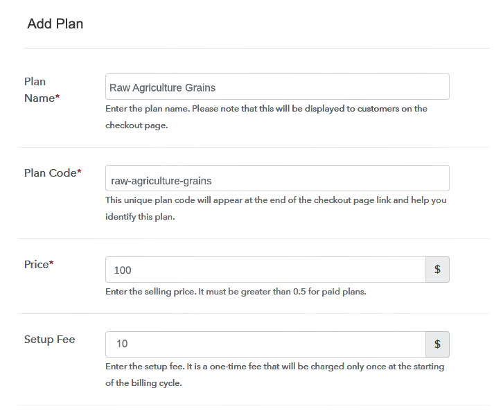 Specify the Plan and Pricing to Start Selling Agricultural Products Online