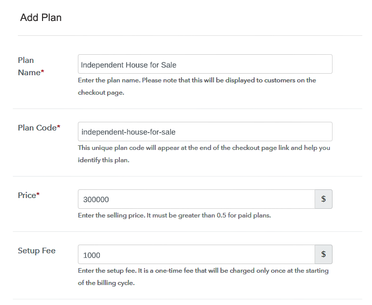 Specify the Plan and Pricing to Start Selling Houses Online