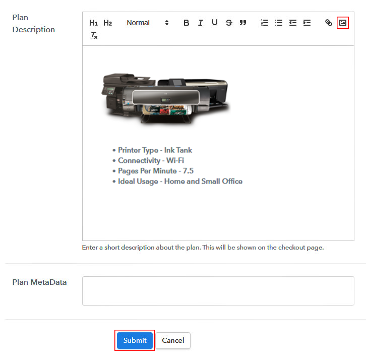 Add Image & Description to Sell Printers Online