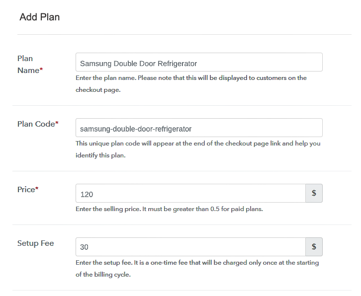 Specify the Plan & Pricing Details to Sell Refrigerators Online