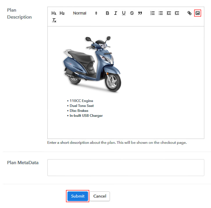 Add Image & Description to Sell Scooters Online