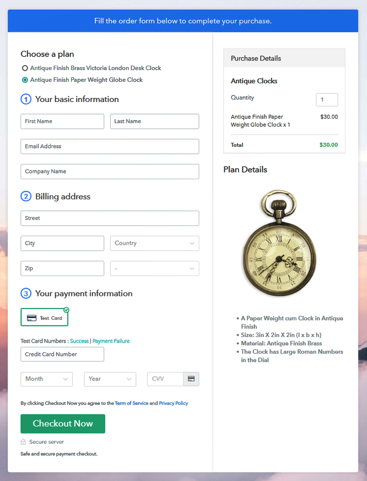 Multiplan Checkout to Start Antique Clocks BusinessOnline