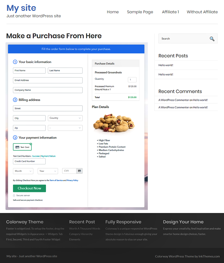 Embed on WordPress to Sell Processed Groundnut Online