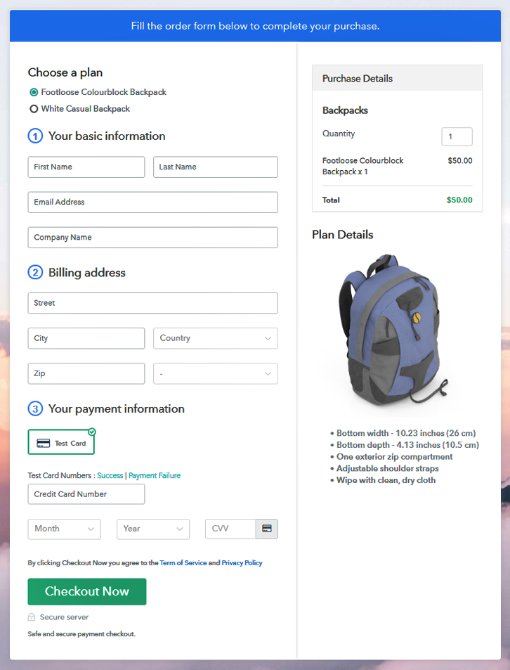 Multiplan Checkout to Start Backpacks Business Online