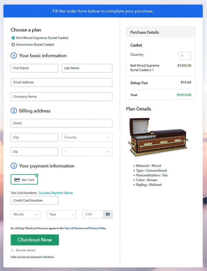Multiplan Checkout to Sell Caskets Online