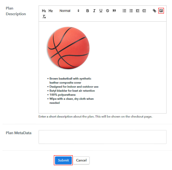 Add Image & Description to Sell Basketballs Online