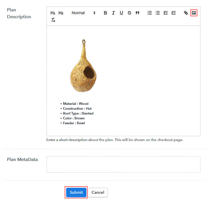 Add Image To Sell Birdhouses Online