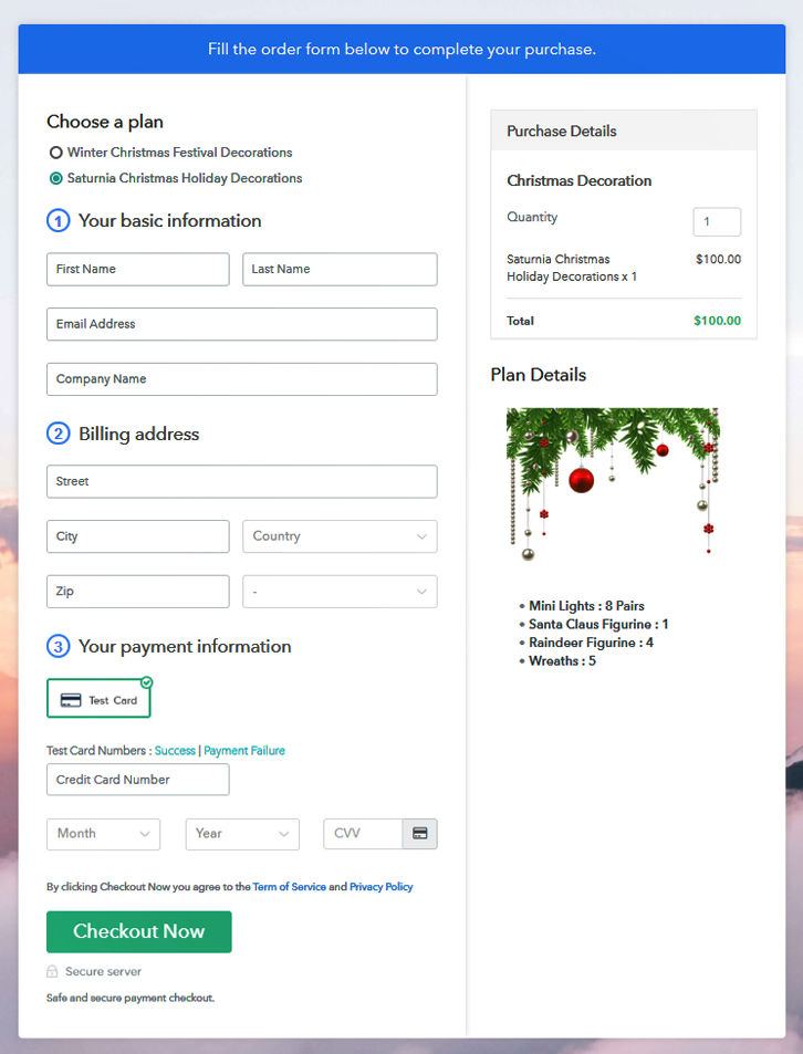 Multiplan Checkout to Sell Christmas Decorations Online 
