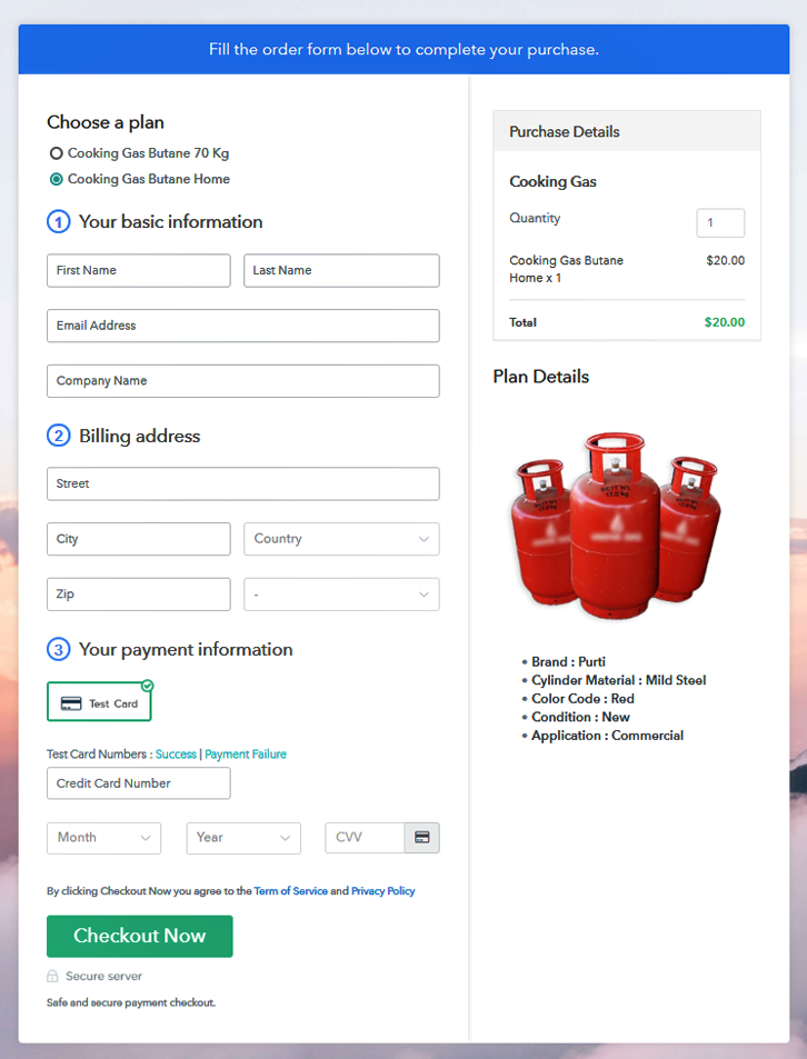 Multiplan Checkout To Sell Cooking Gas Online