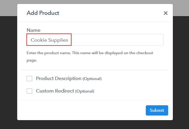 Add Product to Start Selling Cookie Supplies Online