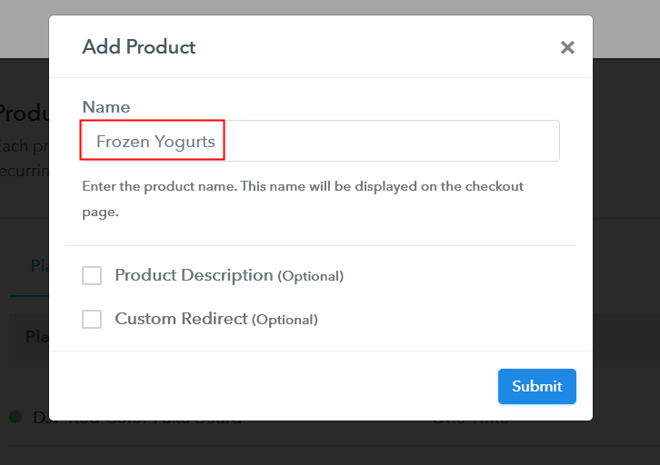 Add Product to Start Selling Frozen Yogurts Online