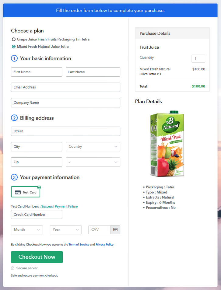 Add Multiplan To Sell Fruit Juices Online