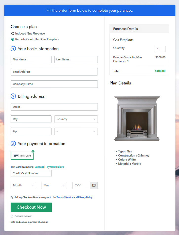 Add Multiplan Checkout To Sell Gas Fireplaces Online