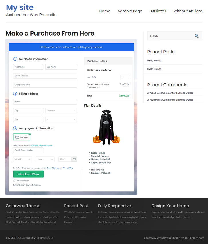 Embed WordPress To Sell Halloween Costumes Online