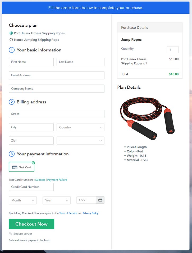 Multiplan Checkout Page to Sell How to Sell Jump Ropes Online