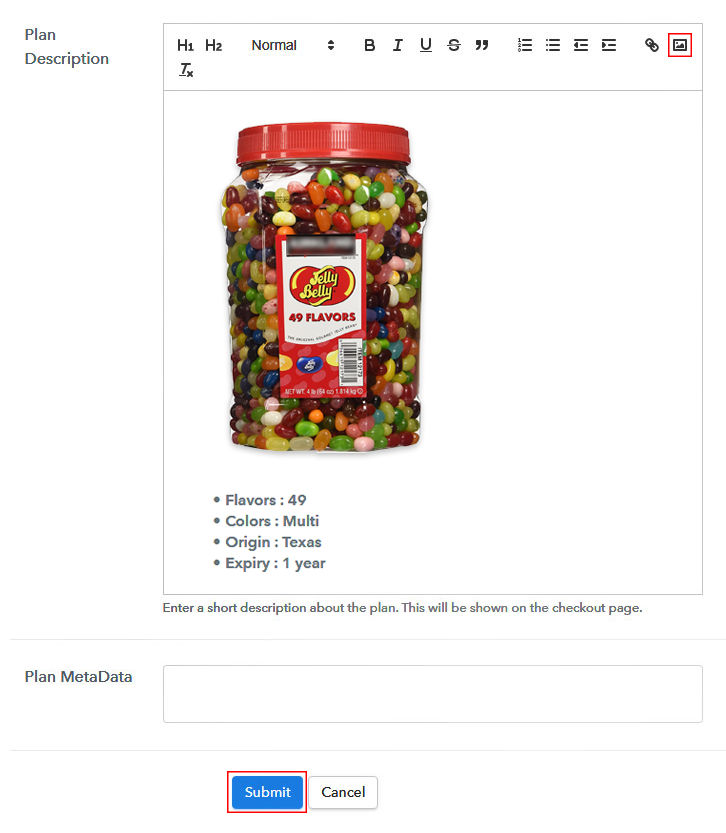 Add Image Checkout To Sell Jelly Beans Online