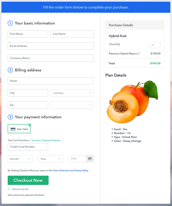 Checkout To Sell Hybrid Fruits Online