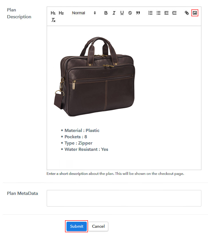 Add Image Checkout To Sell Laptop Bags Online
