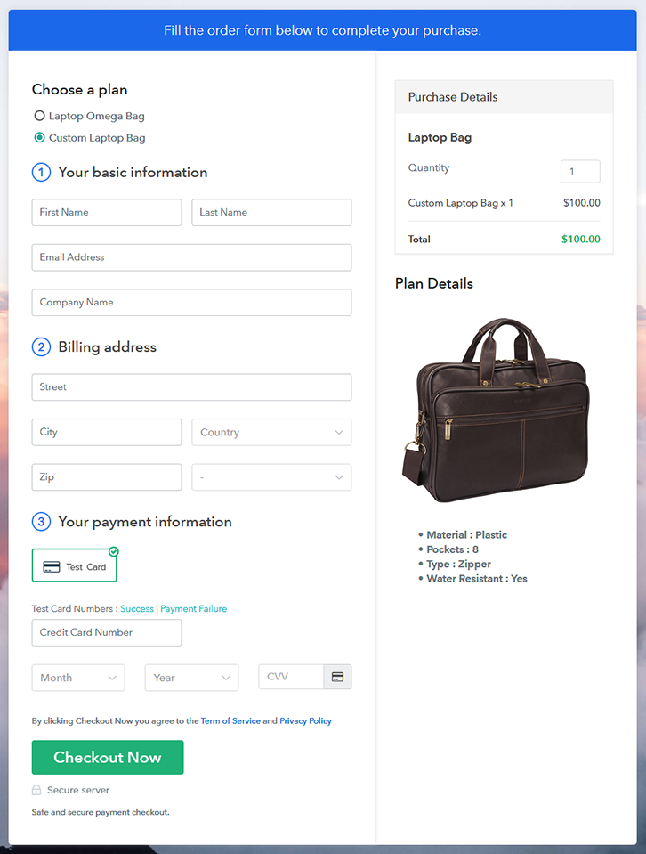 Multiplan Checkout To Sell Laptop Bags Online