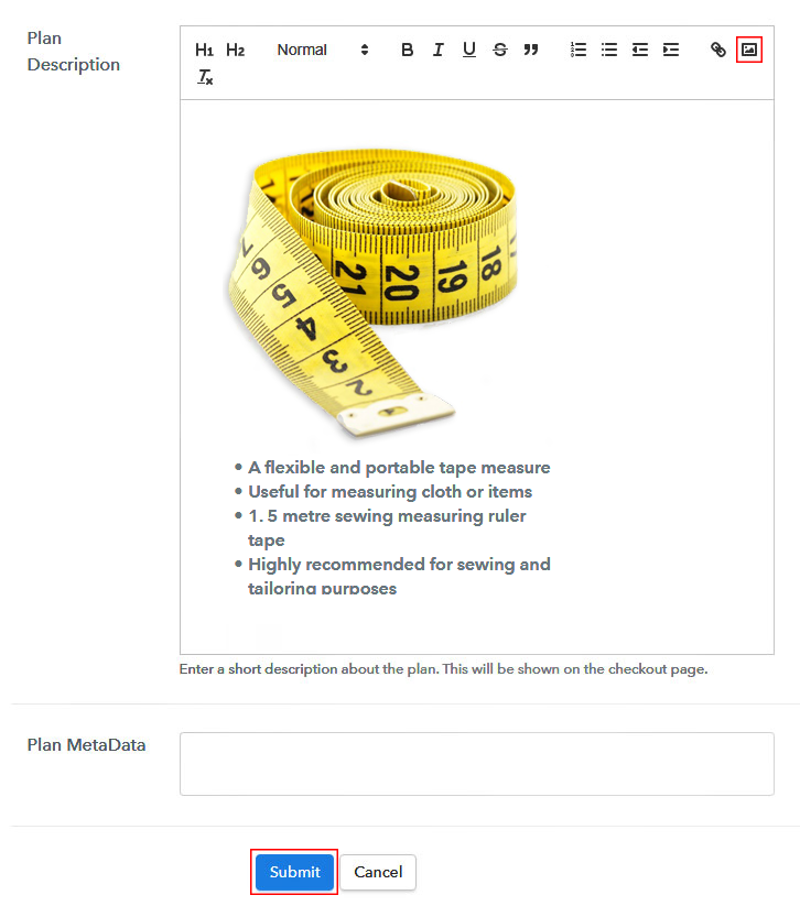 Add Image & Description to Sell Measure Tapes Online