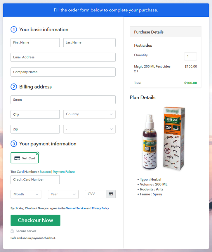 Checkout To Sell Pesticides Online
