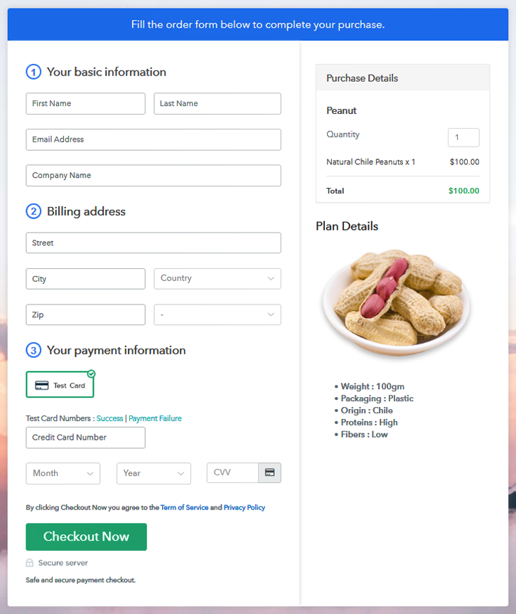 Checkout To Sell Peanuts Online 