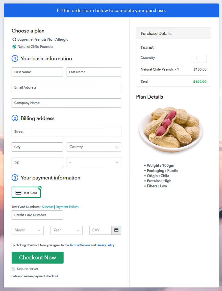 Multiplan Checkout To Sell Peanuts Online 