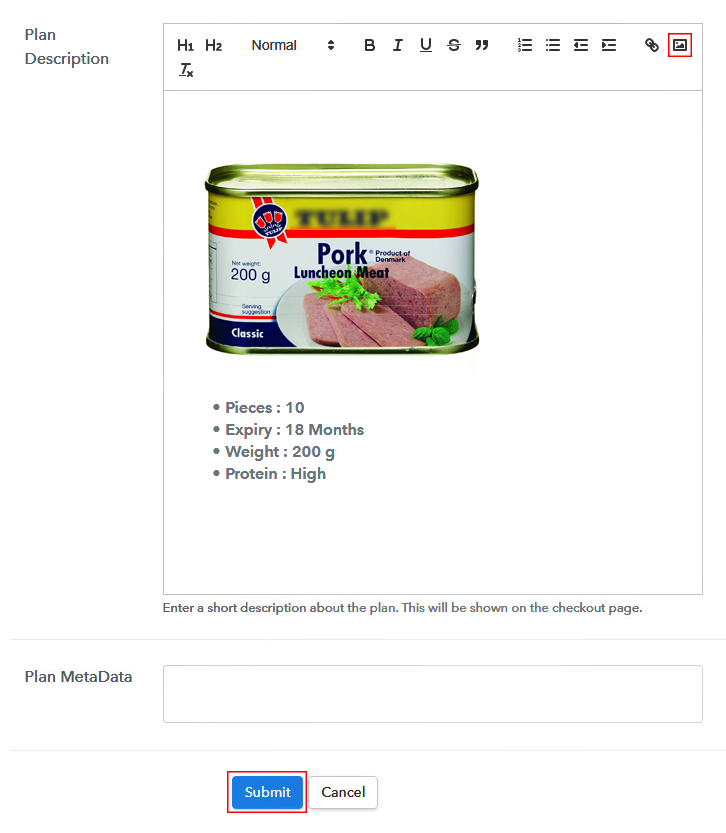Add Image To Sell Pork Meat Online