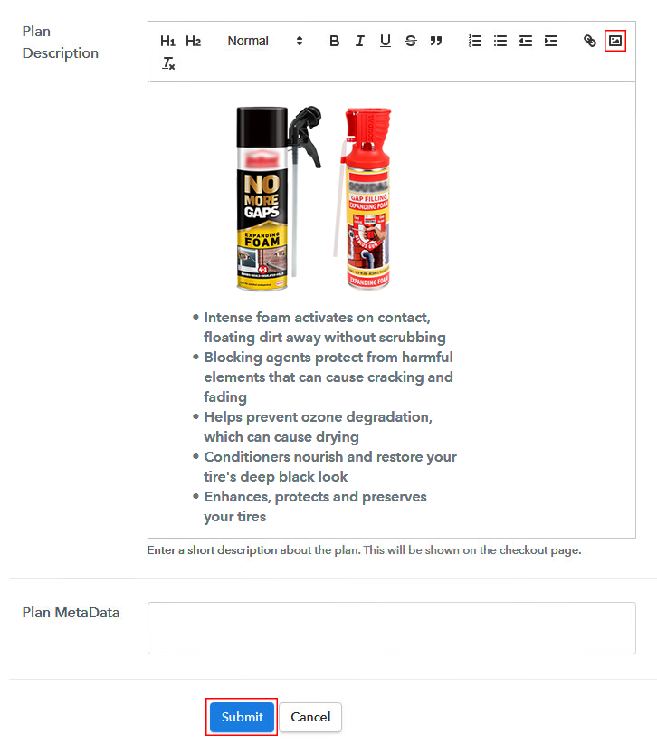 Add Image & Description of Foam Sprays