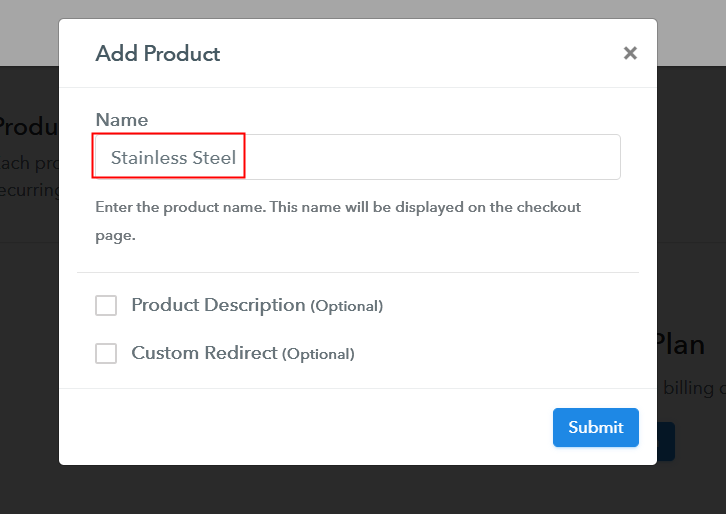 Add Product to Start Selling Stainless Steels Online