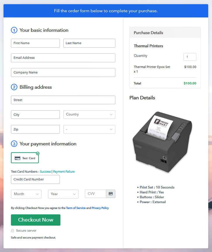 Checkout To Sell Thermal Printers Online