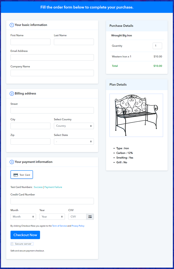 Checkout To Sell Wrought Iron Online