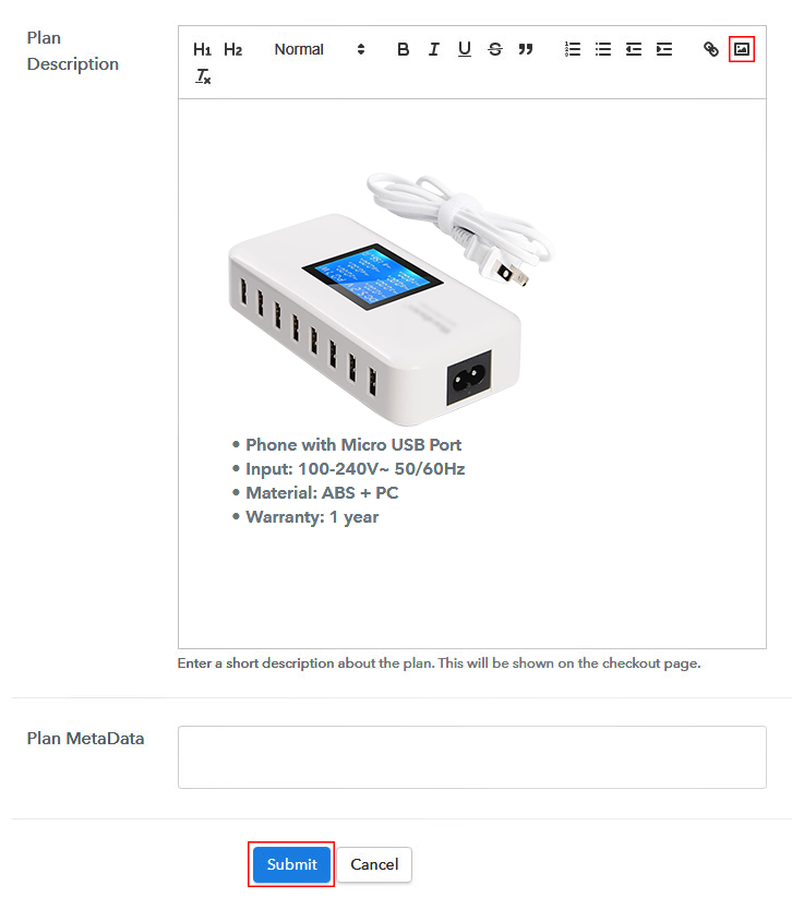Add Product Image - Sell USB Charger