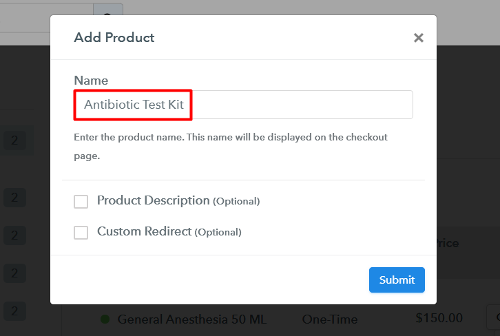 Add Product To Sell Antibiotic Test Kits Online 