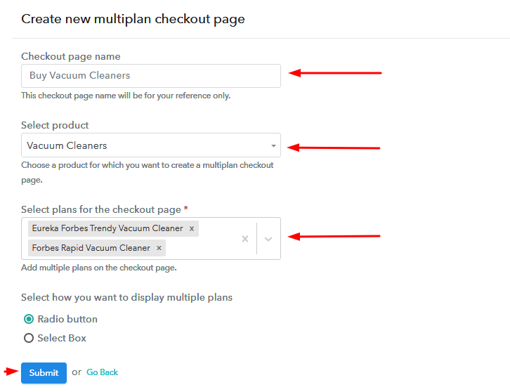 Add Plans to Sell Multiple Vacuum Cleaners from Single Checkout Page