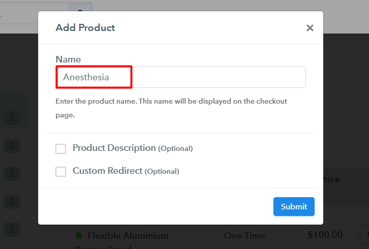 Add Product To Sell Anesthesia Online 