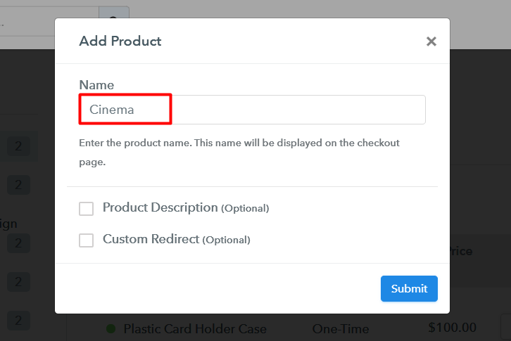 Add Product Checkout To Sell Cinemas Online