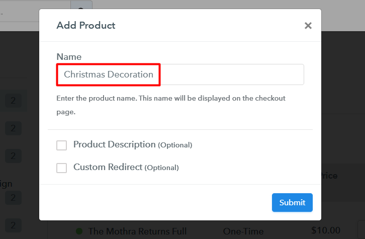 Add Product to Sell Christmas Decorations Online 