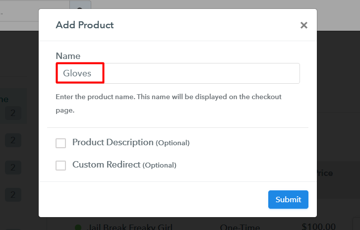 Add Product to Sell Gloves Online