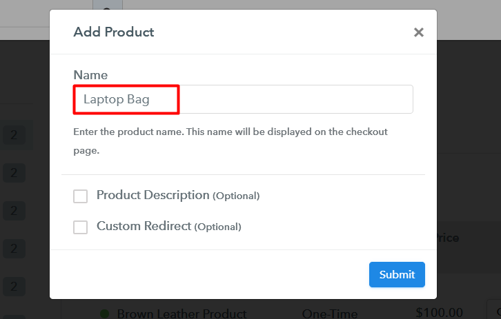Add Product Checkout To Sell Laptop Bags Online