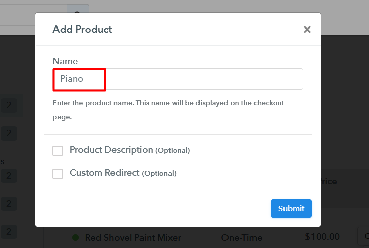Add Product Checkout To Sell Pianos Online