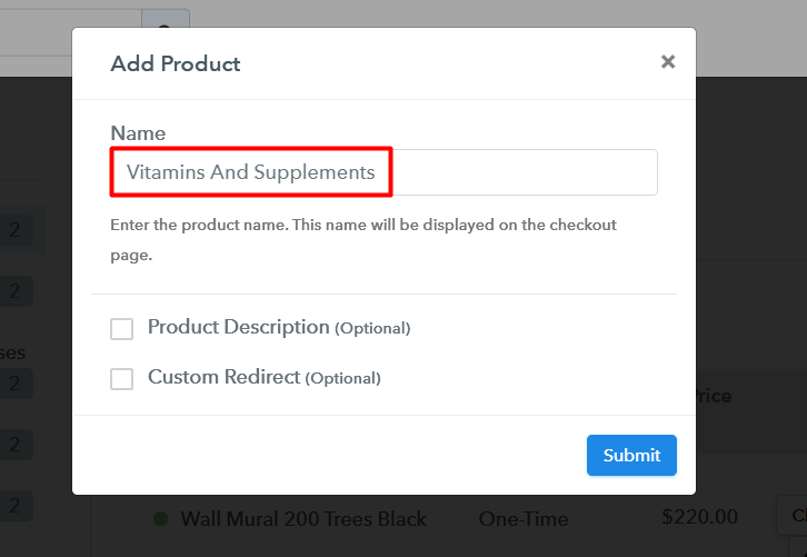 Add Product to Sell Vitamins and Supplements Online