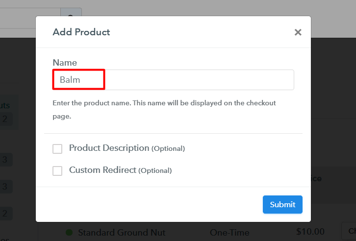 Add Product to Sell Balms Online