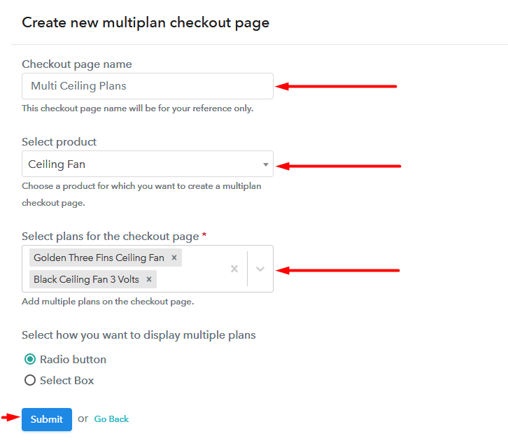 Add Multi Plans to Sell Ceiling Fans Online