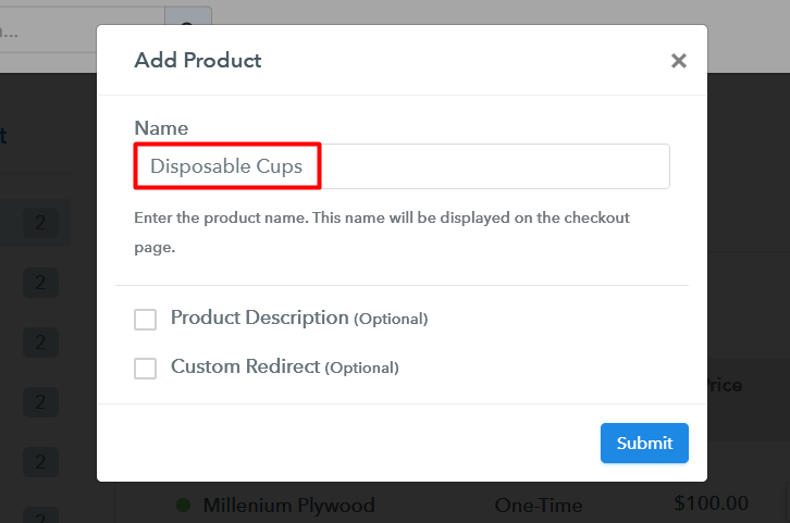 Add Products to Sell Disposable Cups Online