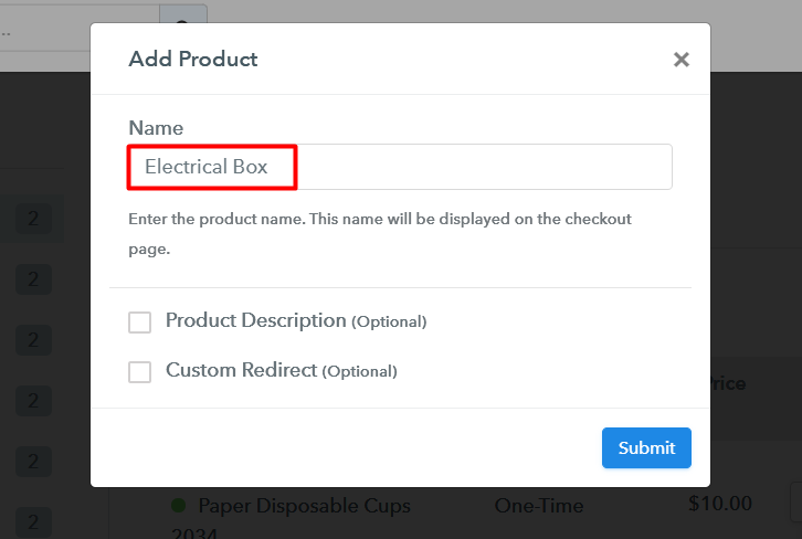 Add Product to Sell Electrical Boxes Online 