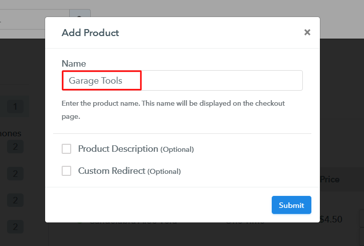 Add Product to Start Selling Garage Tools Online