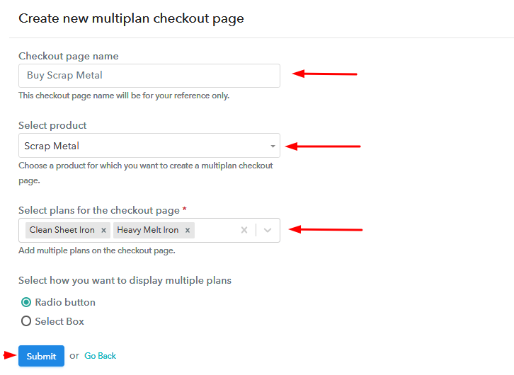 Add Plans to Sell Multiple Scrap Metal from Single Checkout Page