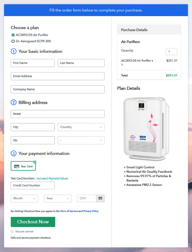 Sell Air Purifiers Online Multi Checkout